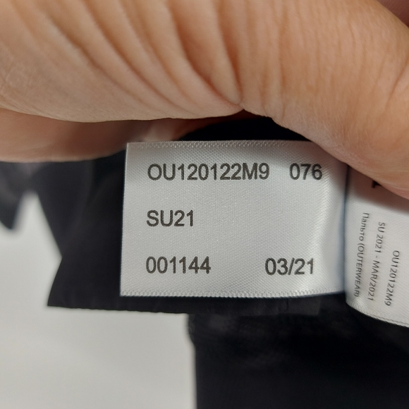 MICHAEL KORS MENS Logo Tape Baseball Jacket size medium Black and Gray - Picture 3 of 7